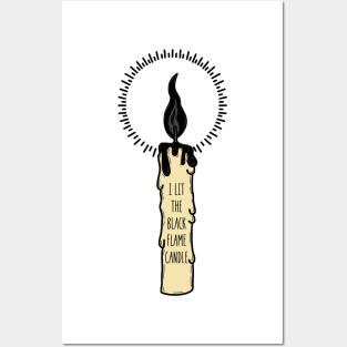 Black Flame Candle Hocus Pocus Posters and Art